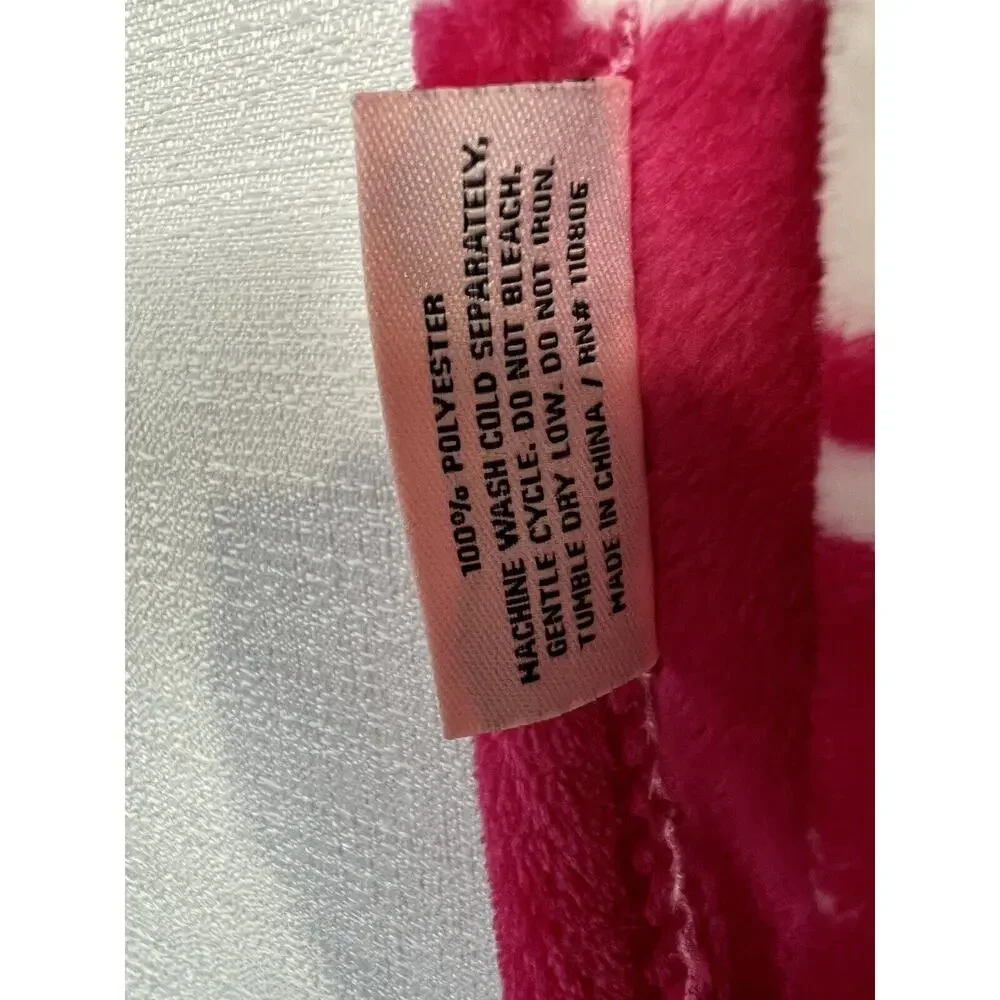 Juicy Couture Plush Throw Blanket Gingerbread Man, Heart Cookie, Candy Cane NWT